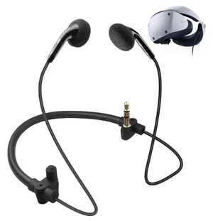 Black VR2 Headset Earphones Play Station